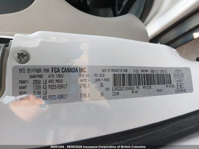Dodge Grand Caravan Se 2018 2C4RDGBG7JR349632 Image 9