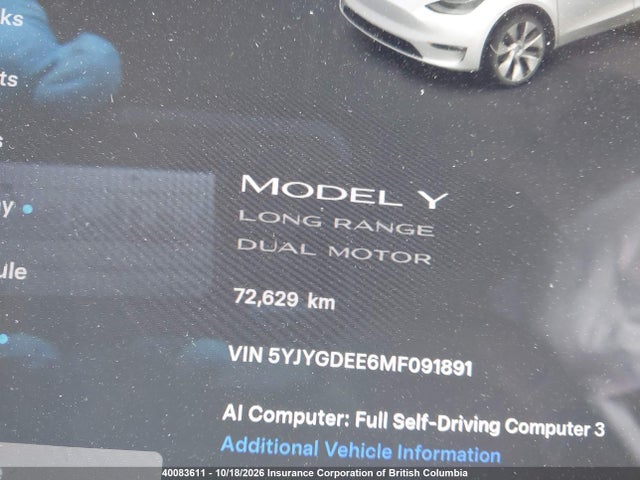 Tesla Model Y 2021 5YJYGDEE6MF091891 Image 16