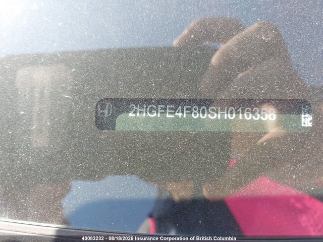 Aukcja sprzedaży 2025 Honda Civic Sport/sport Touring, vin: 2HGFE4F80SH016358, numer aukcji: 40083232