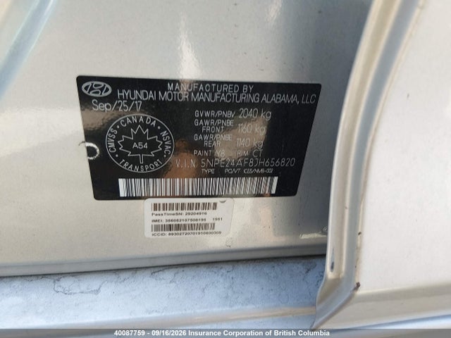 Hyundai SONATA SE 2018 5NPE24AF8JH656820 Image 9