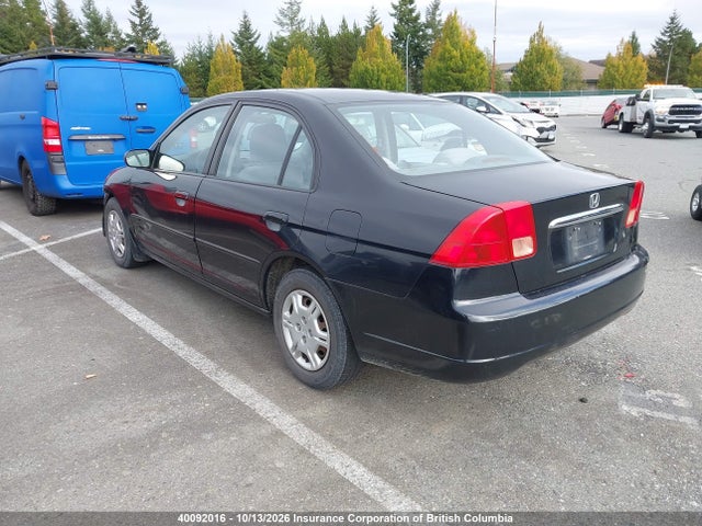 40092016 :رقم المزاد ، 2HGES16611H939500 vin ، 2001 Honda Civic مزاد بيع