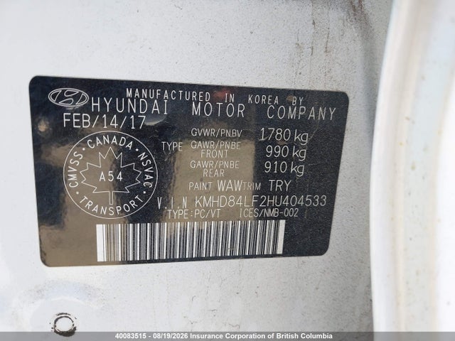 Продаж на аукціоні авто 2017 Hyundai Elantra Se/value/limited, vin: KMHD84LF2HU404533, номер лоту: 40083515