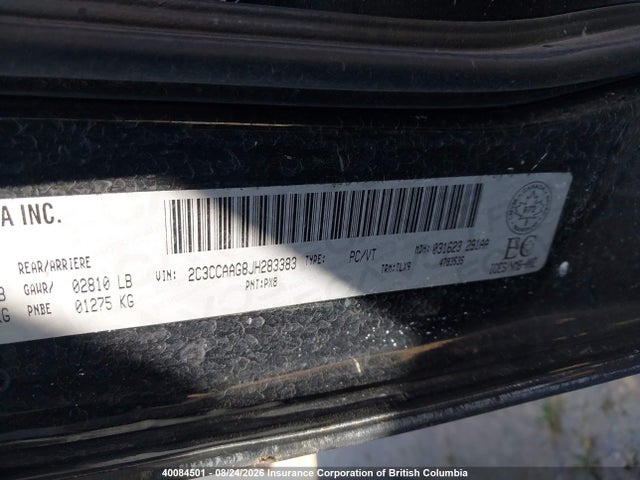 Aukcja sprzedaży 2018 Chrysler 300 Touring, vin: 2C3CCAAG8JH283383, numer aukcji: 40084501