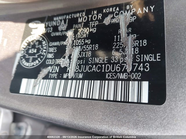 Aukcja sprzedaży 2013 Hyundai Tucson Gls/limited, vin: KM8JUCAC1DU679743, numer aukcji: 40082328