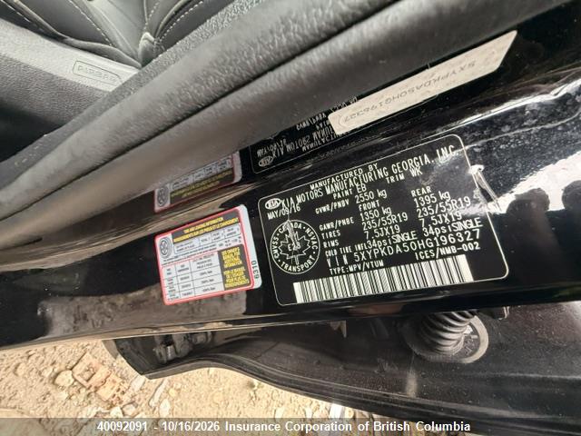 5XYPKDA50HG196327 KIA Sorento Sx/sx Limited