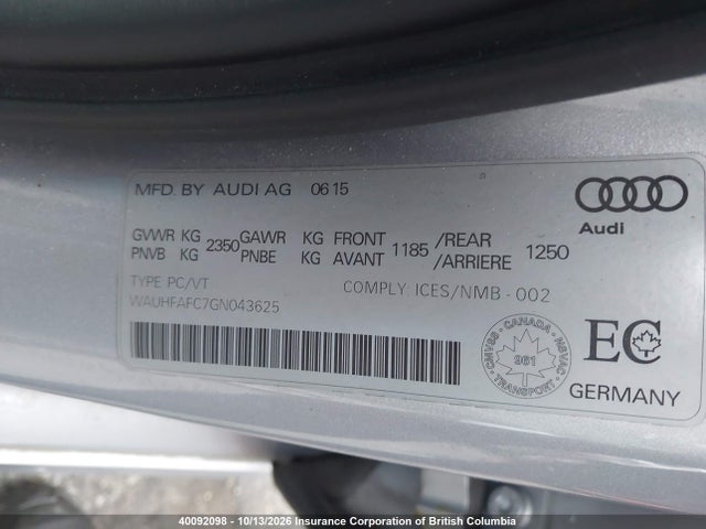 Audi A6 2016 WAUHFAFC7GN043625 Image 9
