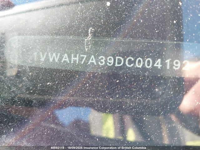 Продажа на аукционе авто 2013 Volkswagen Passat S, vin: 1VWAH7A39DC004192, номер лота: 40092118