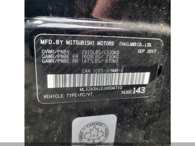 Aukcja sprzedaży 2018 Mitsubishi Mirage Es, vin: ML32A3HJ2JH004710, numer aukcji: 40092132