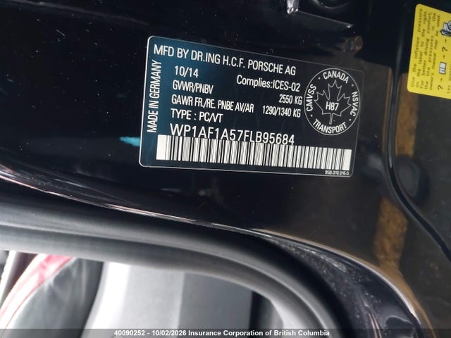 WP1AF1A57FLB95684 Porsche Macan Turbo