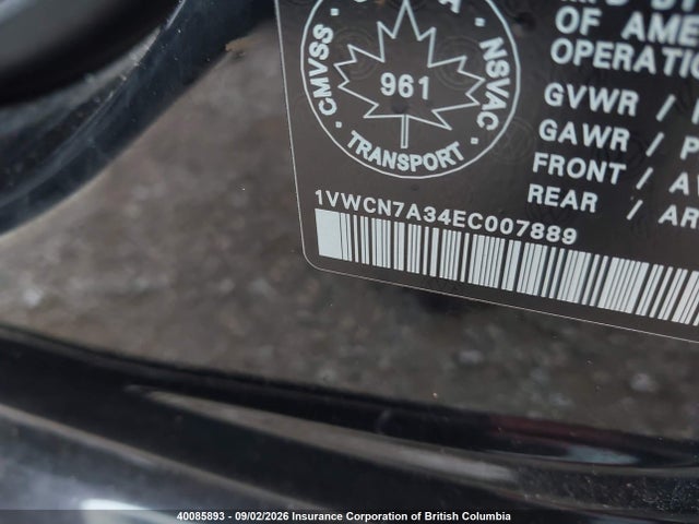 Продажа на аукционе авто 2014 Volkswagen Passat Sel, vin: 1VWCN7A34EC007889, номер лота: 40085893