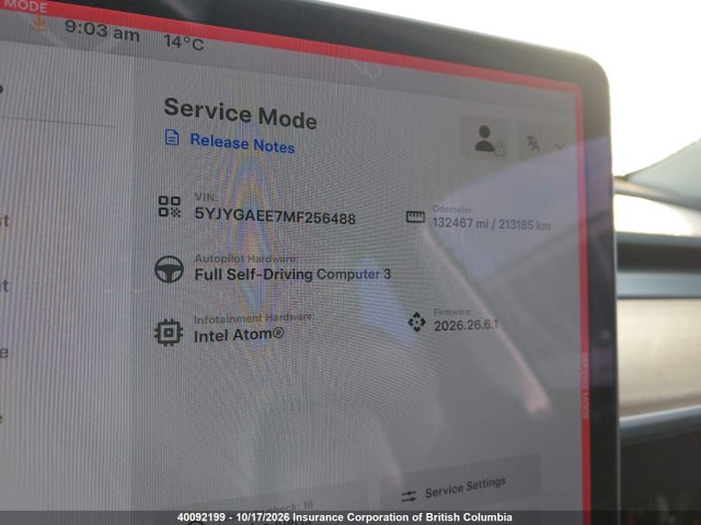 Tesla Model Y 2021 5YJYGAEE7MF256488 Image 16