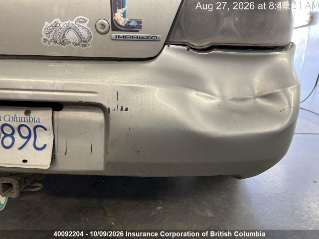 2006 Subaru Impreza 2.5i მანქანა იყიდება აუქციონზე, vin: JF1GD67646H517852, აუქციონის ნომერი: 40092204