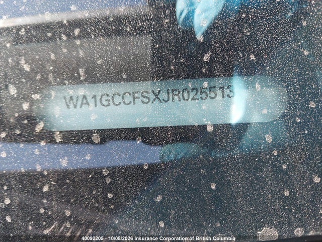 Aukcja sprzedaży 2018 Audi Q3, vin: WA1GCCFSXJR025513, numer aukcji: 40092205