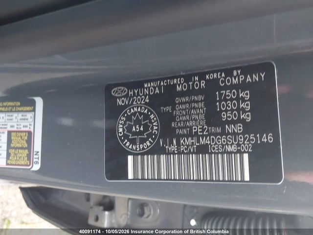 40091174 :رقم المزاد ، KMHLM4DG6SU925146 vin ، 2025 Hyundai Elantra Sel Sport مزاد بيع
