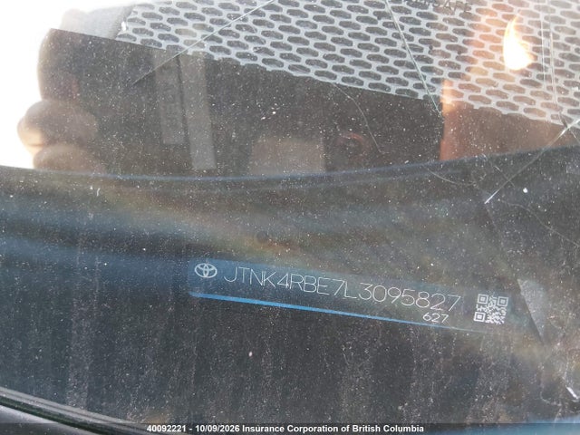 40092221 :رقم المزاد ، JTNK4RBE7L3095827 vin ، 2020 Toyota Corolla Se/xse مزاد بيع