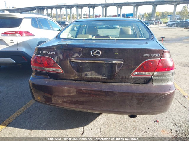 Auction sale of the 2005 Lexus Es330, vin: JTHBA30G055065685, lot number: 40092263