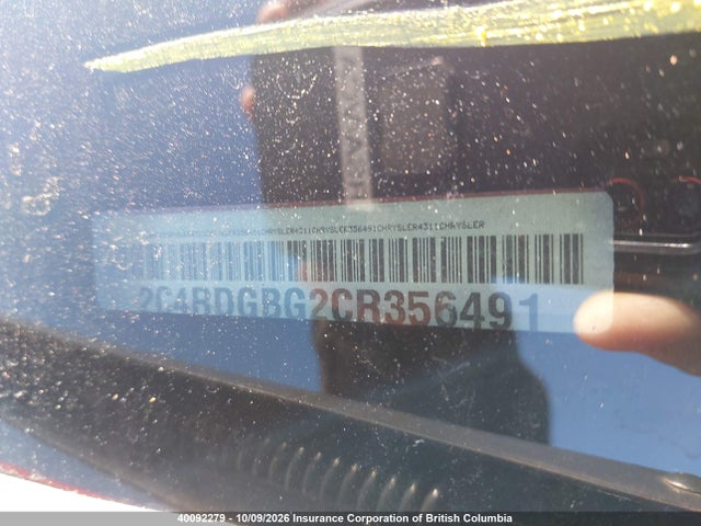 2012 Dodge Grand Caravan Se/sxt მანქანა იყიდება აუქციონზე, vin: 2C4RDGBG2CR356491, აუქციონის ნომერი: 40092279