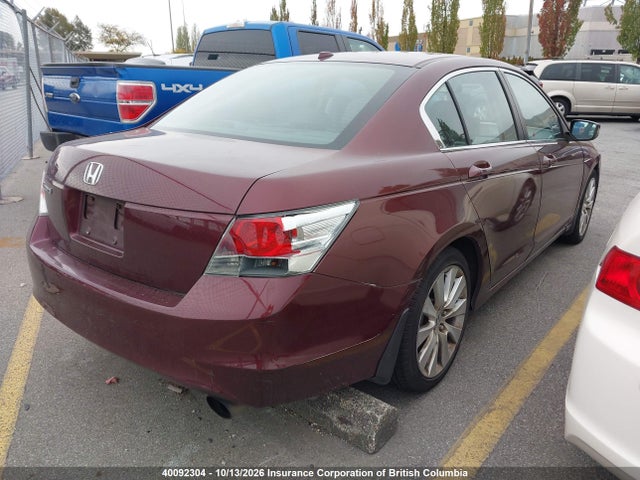 Aukcja sprzedaży 2008 Honda Accord Exl, vin: 1HGCP26858A804092, numer aukcji: 40092304