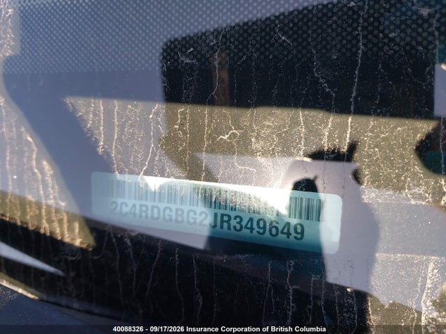 40088326 :رقم المزاد ، 2C4RDGBG2JR349649 vin ، 2018 Dodge Grand Caravan Se مزاد بيع