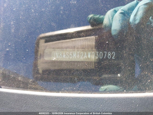 40092323 :رقم المزاد ، JN8AS5MT2AW030782 vin ، 2010 Nissan Rogue مزاد بيع