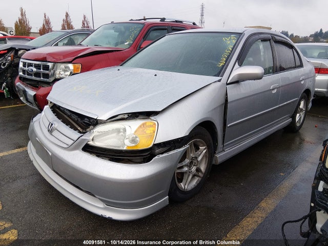 40091581 :رقم المزاد ، 2HGES15623H928025 vin ، 2003 Honda Civic Lx مزاد بيع
