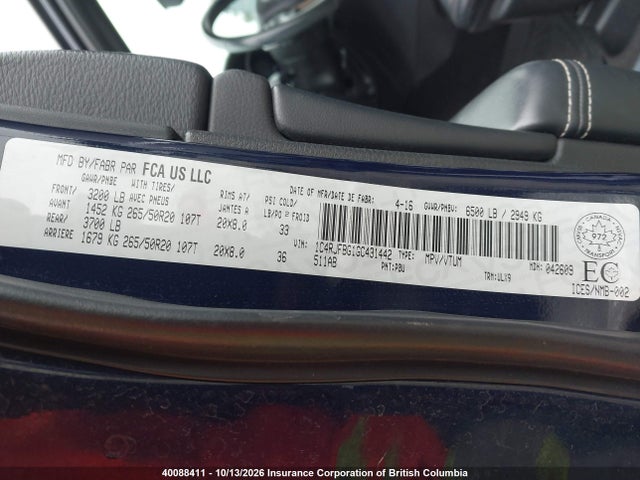 Продажа на аукционе авто 2016 Jeep Grand Cherokee Limited, vin: 1C4RJFBG1GC431442, номер лота: 40088411