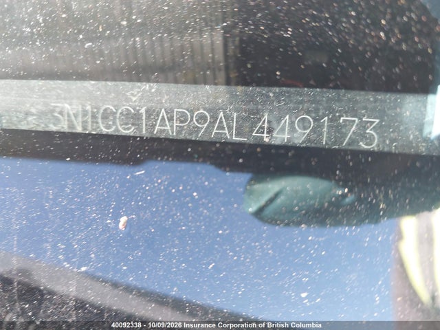 40092338 :رقم المزاد ، 3N1CC1AP9AL449173 vin ، 2010 Nissan Versa مزاد بيع