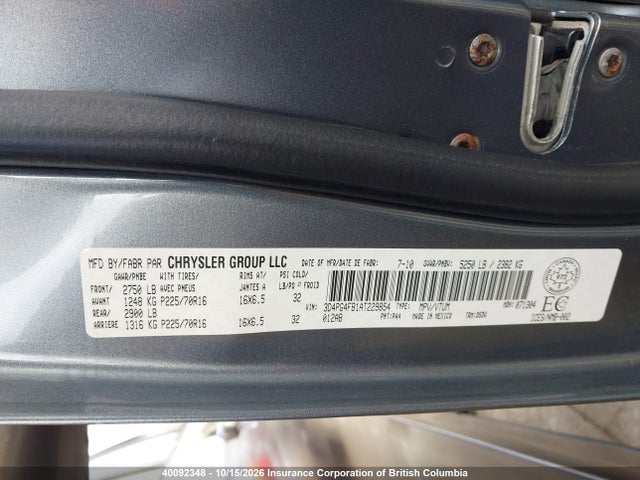 40092348 :رقم المزاد ، 3D4PG4FB1AT229854 vin ، 2010 Dodge Journey Se مزاد بيع
