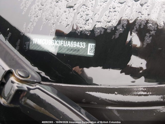 40092383 :رقم المزاد ، 1FMCU9GX3FUA69433 vin ، 2015 Ford Escape Se مزاد بيع