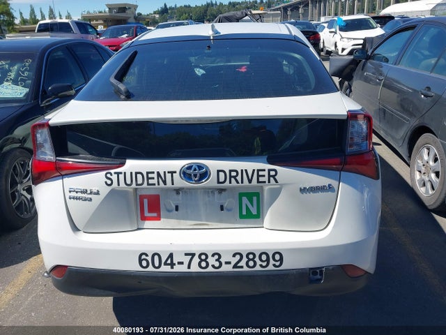 Aukcja sprzedaży 2020 Toyota Prius Le/xle, vin: JTDL9RFU3L3019081, numer aukcji: 40080193