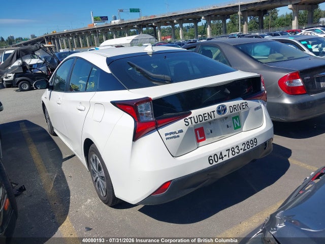 Aukcja sprzedaży 2020 Toyota Prius Le/xle, vin: JTDL9RFU3L3019081, numer aukcji: 40080193