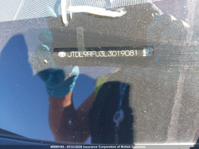 Aukcja sprzedaży 2020 Toyota Prius Le/xle, vin: JTDL9RFU3L3019081, numer aukcji: 40080193