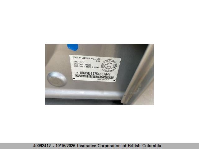 Продажа на аукционе авто 2005 Honda Accord Lx, vin: 1HGCM56475A807644, номер лота: 40092412