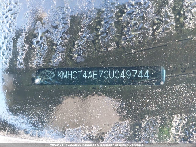 2012 Hyundai Accent Gls/gs მანქანა იყიდება აუქციონზე, vin: KMHCT4AE7CU049744, აუქციონის ნომერი: 40092432