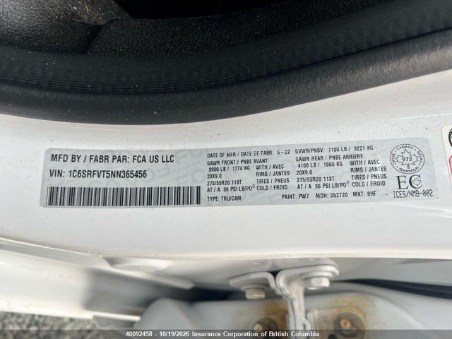 RAM 1500 Sport 2022 1C6SRFVT5NN365456 Image 5