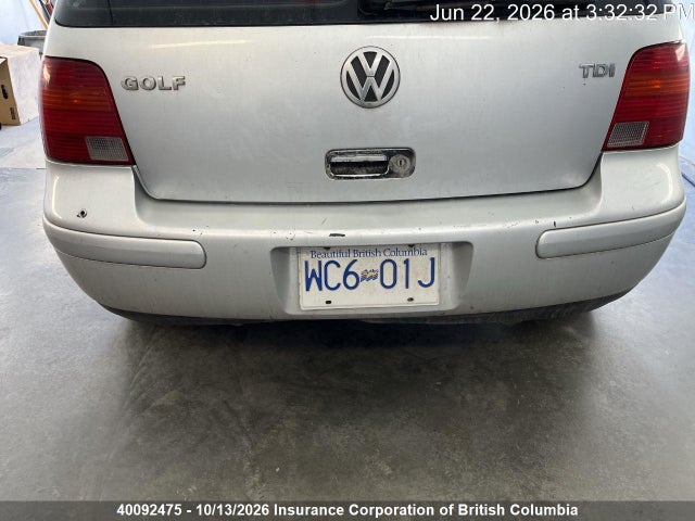 Продажа на аукционе авто 2003 Volkswagen Golf, vin: 9BWGP21J734023159, номер лота: 40092475