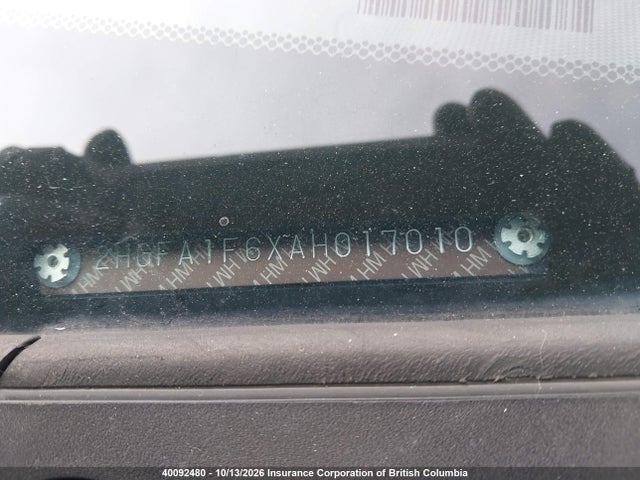 Продажа на аукционе авто 2010 Honda Civic, vin: 2HGFA1F6XAH017010, номер лота: 40092480