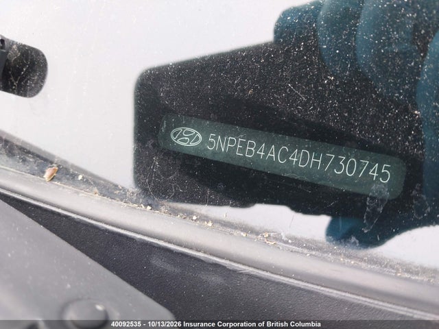 40092535 :رقم المزاد ، 5NPEB4AC4DH730745 vin ، 2013 Hyundai Sonata Gls مزاد بيع