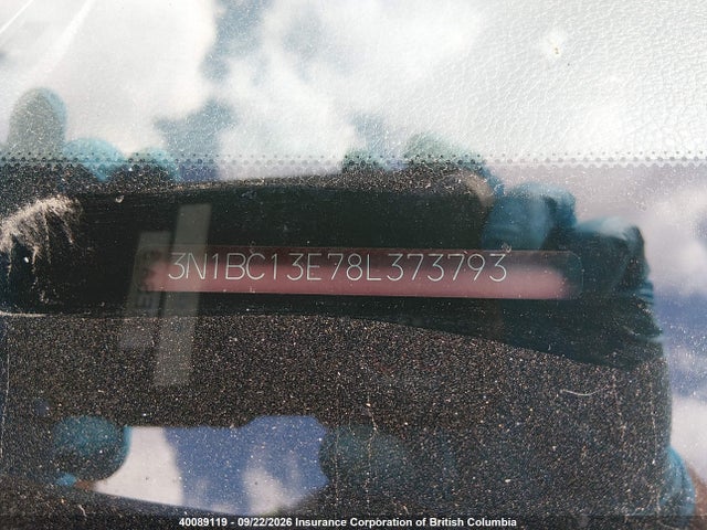 2008 Nissan Versa S/sl მანქანა იყიდება აუქციონზე, vin: 3N1BC13E78L373793, აუქციონის ნომერი: 40089119