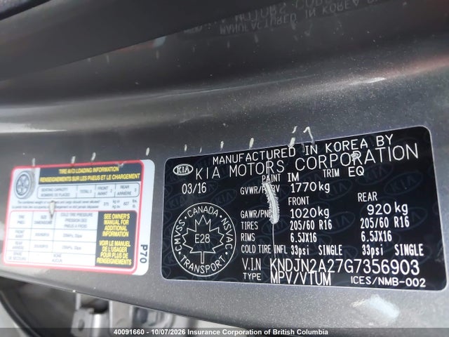 KIA Soul 2016 KNDJN2A27G7356903 Image 9