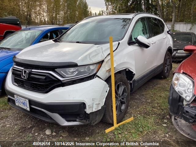40092614 :رقم المزاد ، 2HKRW2H82LH225670 vin ، 2020 Honda Cr-v مزاد بيع