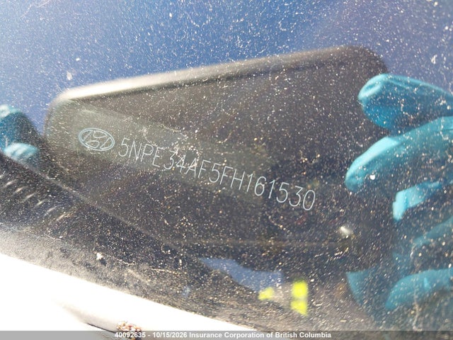 40092635 :رقم المزاد ، 5NPE34AF5FH161530 vin ، 2015 Hyundai Sonata Sport/limited مزاد بيع