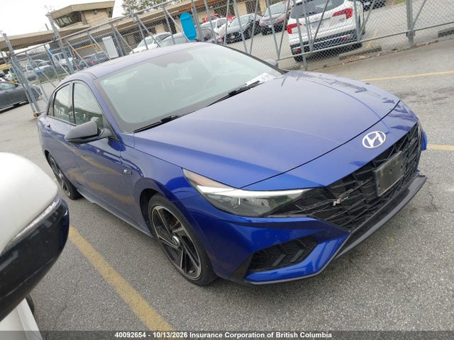 40092654 :رقم المزاد ، KMHLR4AF4MU133934 vin ، 2021 Hyundai Elantra N Line مزاد بيع