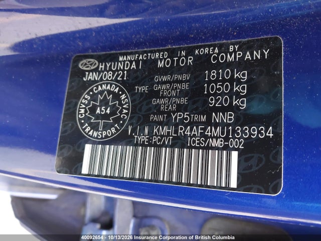 Aukcja sprzedaży 2021 Hyundai Elantra N Line, vin: KMHLR4AF4MU133934, numer aukcji: 40092654