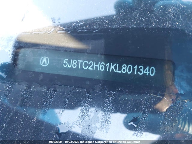Продаж на аукціоні авто 2019 Acura Rdx, vin: 5J8TC2H61KL801340, номер лоту: 40092660
