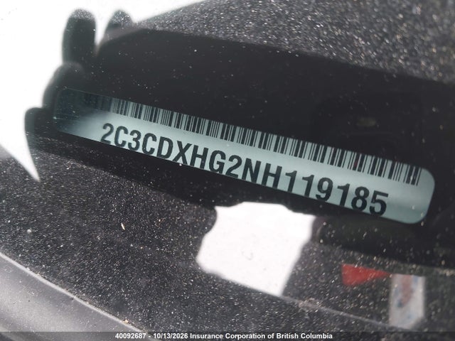 2C3CDXHG2NH119185 Dodge CHARGER GT