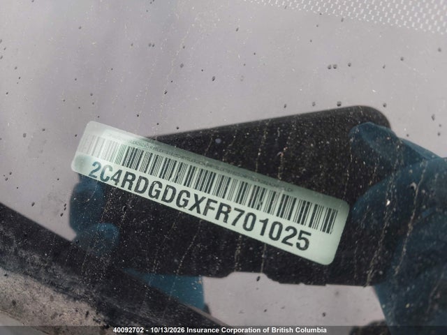 2015 Dodge Grand Caravan Crew მანქანა იყიდება აუქციონზე, vin: 2C4RDGDGXFR701025, აუქციონის ნომერი: 40092702