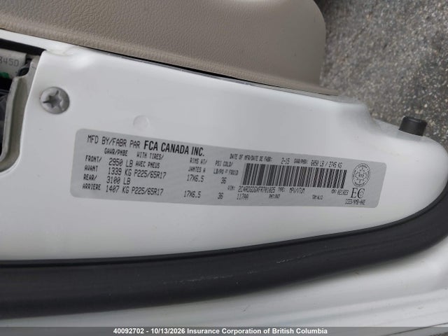 2015 Dodge Grand Caravan Crew მანქანა იყიდება აუქციონზე, vin: 2C4RDGDGXFR701025, აუქციონის ნომერი: 40092702