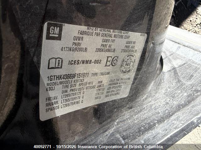 Aukcja sprzedaży 2009 Gmc Sierra K2500 Heavy Duty, vin: 1GTHK43669F151911, numer aukcji: 40092771