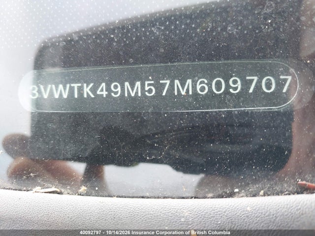 Aukcja sprzedaży 2007 Volkswagen Jetta, vin: 3VWTK49M57M609707, numer aukcji: 40092797